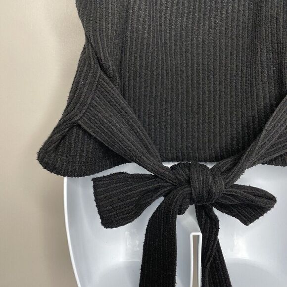MADEWELL Knit Tank Top Womens Large Black Tie Wrap Sleeveless Cotton Blend J4453 - Picture 12 of 14